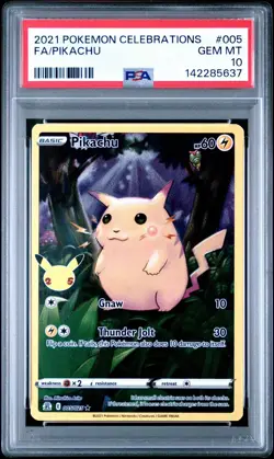 PSA 10 GEM MINT Pikachu 5 Pokemon Celebrations 25th AnniversaryHolo Pokemon Card - Image 1