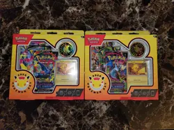 (2) Pokemon Day 2026 Collection Boxes BRAND NEW 3 Packs & Pikachu Promo IN HAND - Image 1
