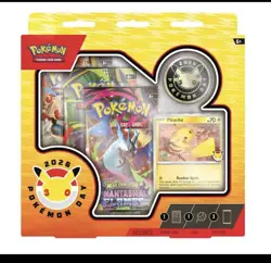 Pokemon Day 2026 Collection Box Special Edition, 3 Boosters, Pikachu Promo Card - Image 1