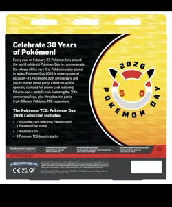 Pokemon Day 2026 Collection Box Special Edition, 3 Boosters, Pikachu Promo Card - Image 3