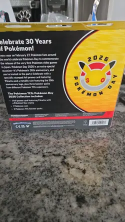 New Sealed Pokemon Day 2026 Collection, 3 Packs & Pikachu Promo IN HAND READY - Image 4