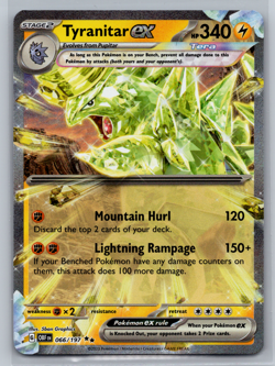 Tyranitar ex #066/197 - Obsidian Flames - Pokemon TCG - NM - Image 1