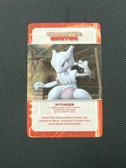 Pokemon Mewtwo - 2001 Super Smash Bros. Melee Battle Card Magazine Exclusive - Image 1