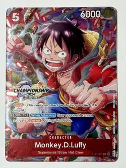 One Piece Monkey D. Luffy (CS 2024 Celebration Pack) ST01-012 Promo Stamp Card - Image 1