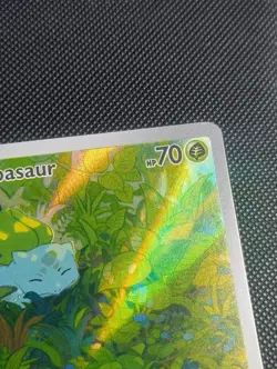 Pokemon TCG Bulbasaur Illustration Rare Holo Card 166/165 Scarlet and Violet 151 - Image 3