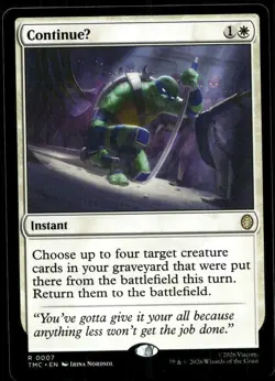 CONTINUEU COMMANDER: TEENAGE MUTANT NINJA TURTLES MAGIC: THE GATHERING LP - Image 1