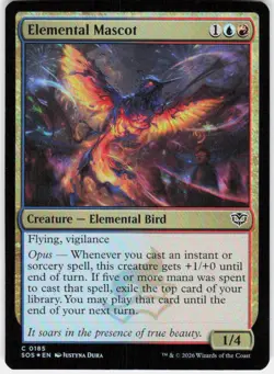 Elemental Mascot Foil 185 Secrets of Strixhaven Magic the Gathering - Image 1