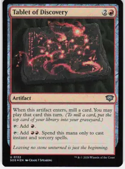 Tablet of Discovery Foil 132 Secrets of Strixhaven Magic the Gathering - Image 1