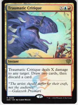 Traumatic Critique 239 Secrets of Strixhaven Magic the Gathering - Image 1