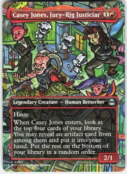 Casey Jones Jury Rig Justiciar Borderless 207 TMNT Magic the Gathering - Image 1