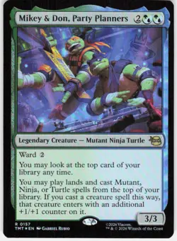Mikey & Don Party Planners Foil 157 TMNT Magic the Gathering - Image 1