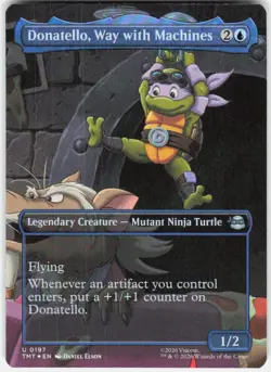 Donatello Way with Machines Borderless Foil 197 TMNT Magic the Gathering - Image 1