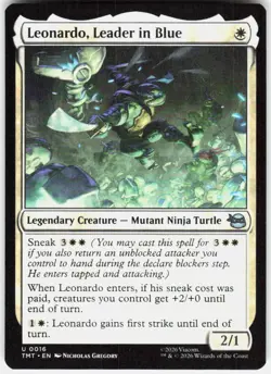 Leonardo Leader in Blue 16 Teenage Mutant Ninja Turtles Magic the Gathering - Image 1