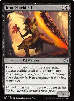 Iron Shield Elf 108 Lorwyn Eclipsed Magic the Gathering - Image 1