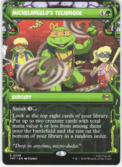 Michelangelo's Technique Showcase 239 Teenage Mutant Ninja Turtles Magic the Gat - Image 1
