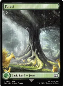 Forest Foil 307 Final Fantasy Magic the Gathering - Image 1