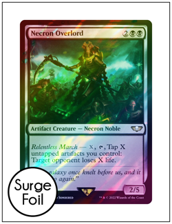 Necron Overlord, Surge Foil, Warhammer 40k, Magic MTG NM - Image 1