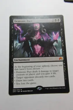 MTG Demonic Pact x1- -Magic Origins-Lightly Played - Image 1
