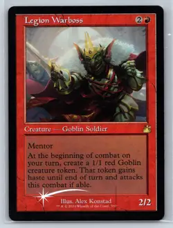 LEGION WARBOSS (RETRO FRAME) 337 RAVNICA REMASTERED MAGIC: THE GATHERING FOIL NM - Image 1