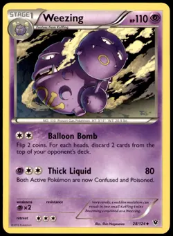 Weezing 28/124 Uncommon Fates Collide Pokemon Near Mint - Image 1