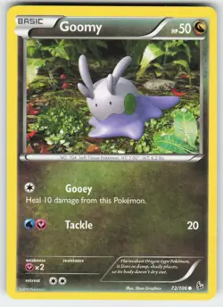 Goomy 72/106 Common Flashfire Pokemon Lightly Played - Image 1
