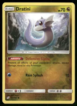 2019 Pokemon Dratini Common Team Up 117/181 Reverse Holo NM - Image 1