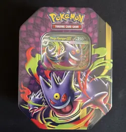 SEALED Mega Gengar ex Moonlit Tin 4 Booster Packs New Pokemon TCG - Image 1