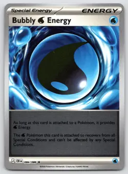Bubbly W Energy 084/086 ME04: Chaos Rising Reverse Holo Pokemon NM - Image 1