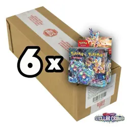 Pokemon TCG Scarlet & Violet Stellar Crown Sealed Booster Box Case + ACRYLIC - Image 1