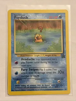 Psyduck Black Star Promo 20 WOTC Pokemon TCG Vintage 2000 Nintendo LP - Image 1