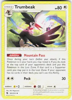 Trumbeak 165/214 SM Lost Thunder Pokemon - Image 1