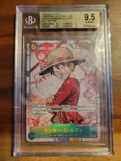 Monkey D Luffy Alt Art (SEC*) OP13-118 - Carrying on His Will ONE PIECE Japanese - Image 1