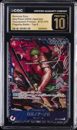 2025 ONE PIECE JAPANESE #ST21-015 RORONOA ZORO CGC 10 PRISTINE - Image 1