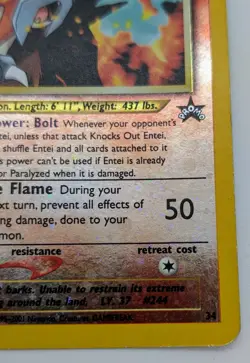 Entei Black Star Promo #34 Pokemon Card Movie Reverse Holo We Combine Shipping - Image 4