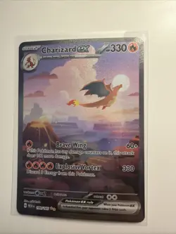 Pokemon TCG Charizard EX 151 Ultra Rare Card Scarlet & Violet Series 199/165 - Image 1