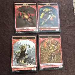 GOBLIN TOKEN X4 MTG Magic the Gathering Cards - Image 1