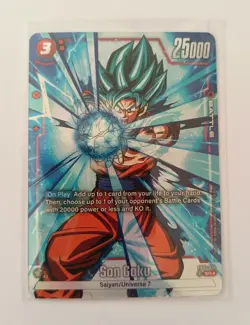 DBS Dragon Ball Fusion World FB01-015 Son Goku SR ALT Trading Card - Image 1