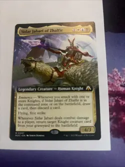 1x Sidar Jabari of Zhalfir (Extended Art) - Commander: March of the Machine NM - Image 1