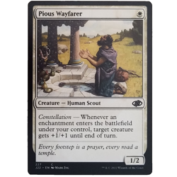 x1 Pious Wayfarer J22 MTG M/NM Common White Creature Human Scout TCG CCG - Image 1