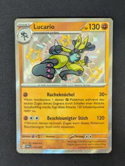 Lucario Shiny Paldeas Schicksale 174/091 Deutsch NM Pokemon - Image 1
