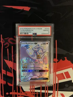 PSA 10 Pokemon Reshiram GX SV51/SV94 Hidden Fates Shiny Vault Full Art Holo - Image 1