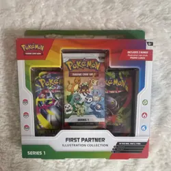 Pokemon TCG First Partner Illustration Collection Series 1 Box 3 Boosters - Image 1