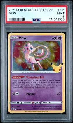 2021 POKEMON CELEBRATIONS #011 MEW PSA 9 - Image 1