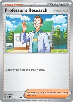 Professor's Research [Professor Elm] PRE 123/131 Pokemon SV: Prismatic Evolut... - Image 1