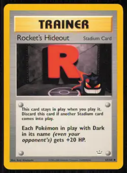 Rocket's Hideout 63/64 Uncommon Neo Revelation Pokemon Unlimited Lightly Played - Image 1