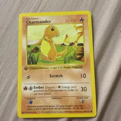 Wizards of the Coast Pokemon Charmander Base Set 1st Ed Common 46/102 Regular EN - Image 1