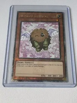 Yugioh Winged Kuriboh 1st Edition QCR Quarter Century Secret Rare NM Free Holo A - Image 1