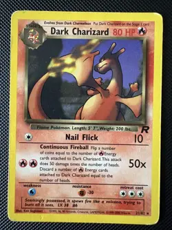 Pokemon Dark Charizard TCG Team Rocket 21/82 Non-Holo Rare Card - Image 2