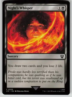 Night's Whisper Commander: The Lord of the Rings 205 MTG NM - Image 1