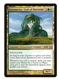 1x MTG Karametra, God of Harvests - Born of the Gods Mythic! NM Mint - Image 1